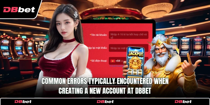 Common errors typically encountered when creating a new account at DbBet