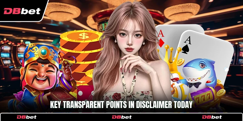 Key transparent points in Disclaimer today
